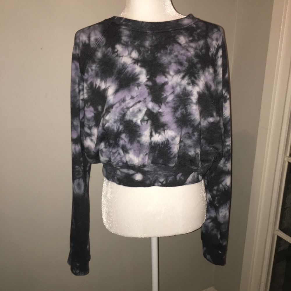 NWT RSQ Tie-Dyed/Marbled Cropped Sweatshirt, XL junior